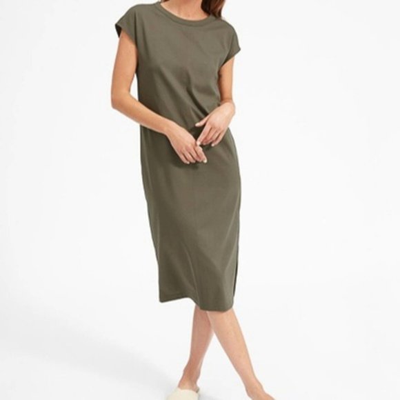 🍃 Fall Ready 🍃 Everlane Olive Midi Dress - Picture 1 of 3